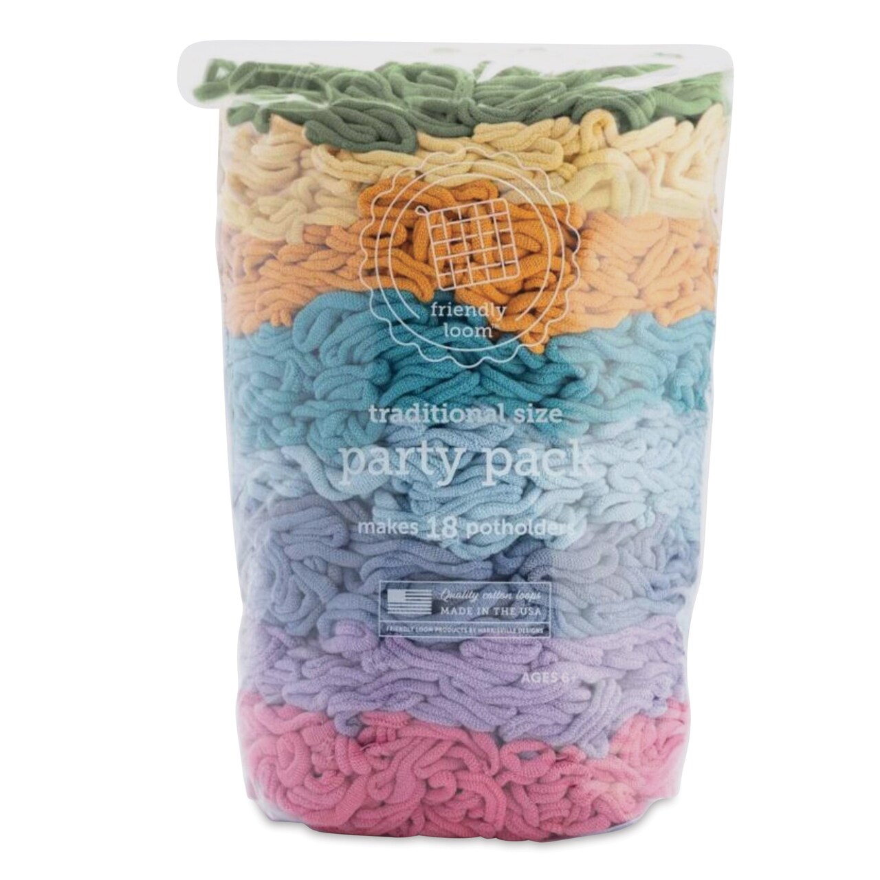 Friendly Loom Traditional Size Cotton Loops - Botanicals, Party Pack